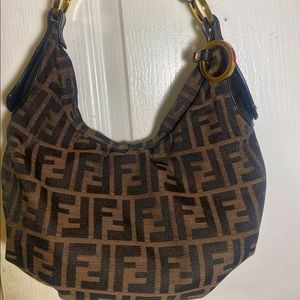 Vintage Fendi zucca shoulder bag